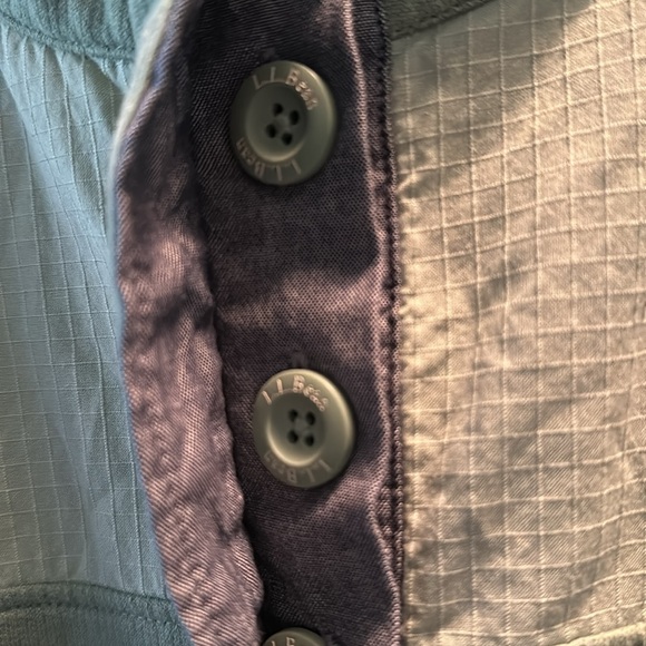 LL Bean Soft Cotton Rugby Henley Pullover - Size XL - Green - Picture 4 of 5